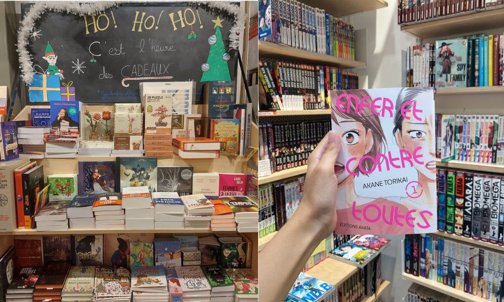 This is an image of a really nice bookshop in Paris that is great to buy both French and English books.