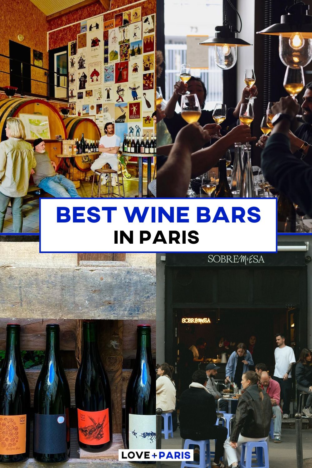This is a Pinterest pin detailing Best Wine Bars in Paris