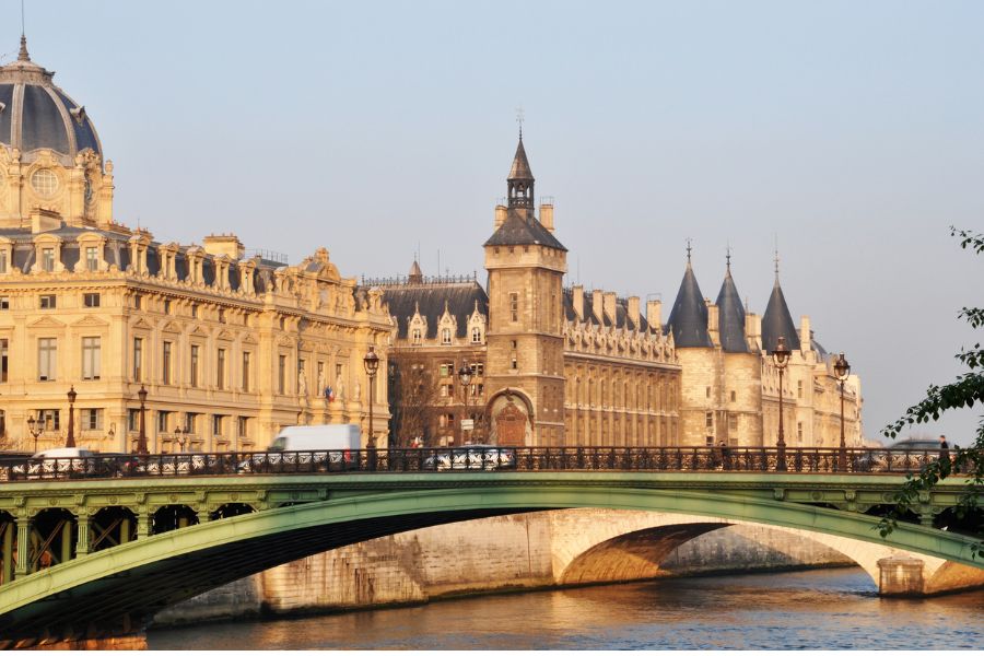 This is a picture of the big conciergerie building in Paris.